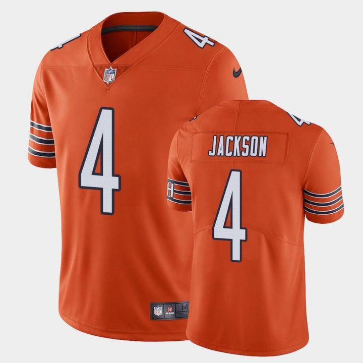 Men Chicago Bears 4 Eddie Jackson Nike Orange Limited NFL Jersey
